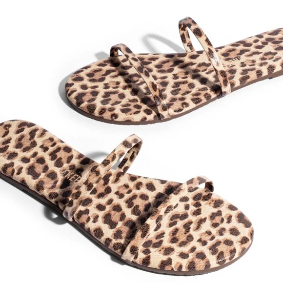 Sold out Gemma Leopard Print TKees Sandals - Picture 1 of 8